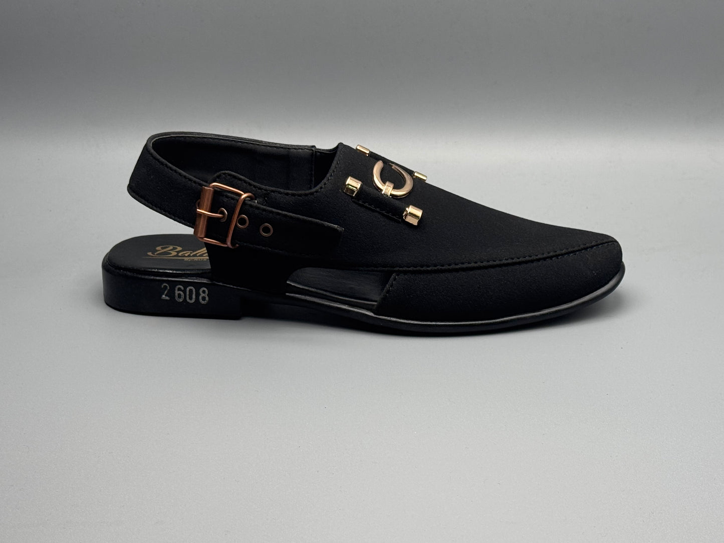 S-Suede chappal (BLACK)