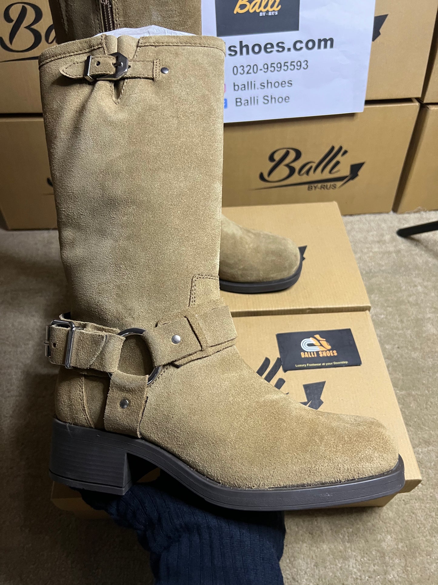 Suede leather heels (SB-5)