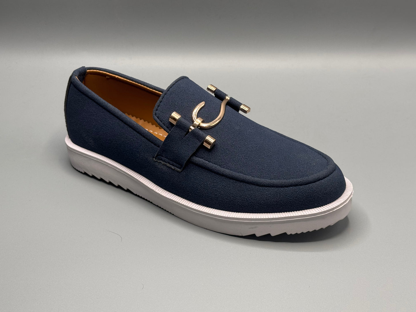 Suede dress shoes(Blue)