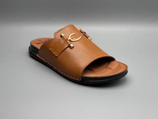 Balli leather slippers (Mustard)