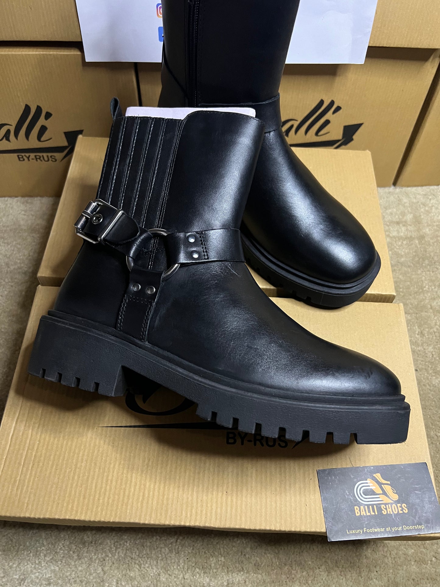 Leather zipper boots (LSL-48)