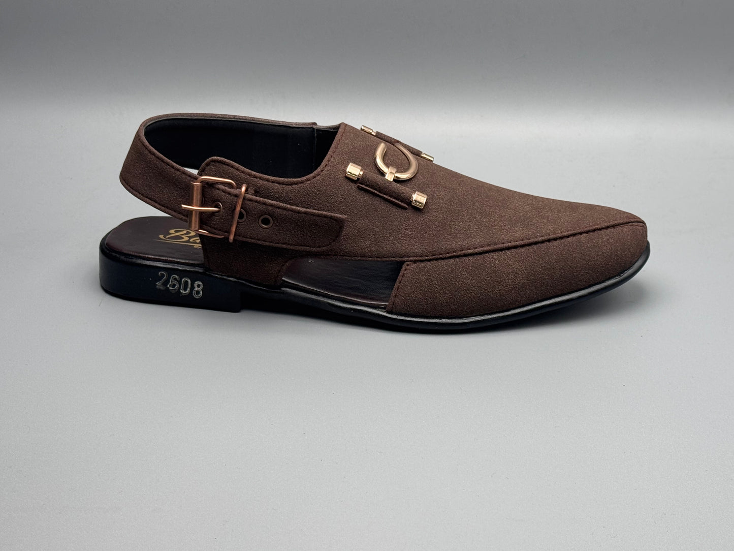 S-Suede chappal (dark brown)
