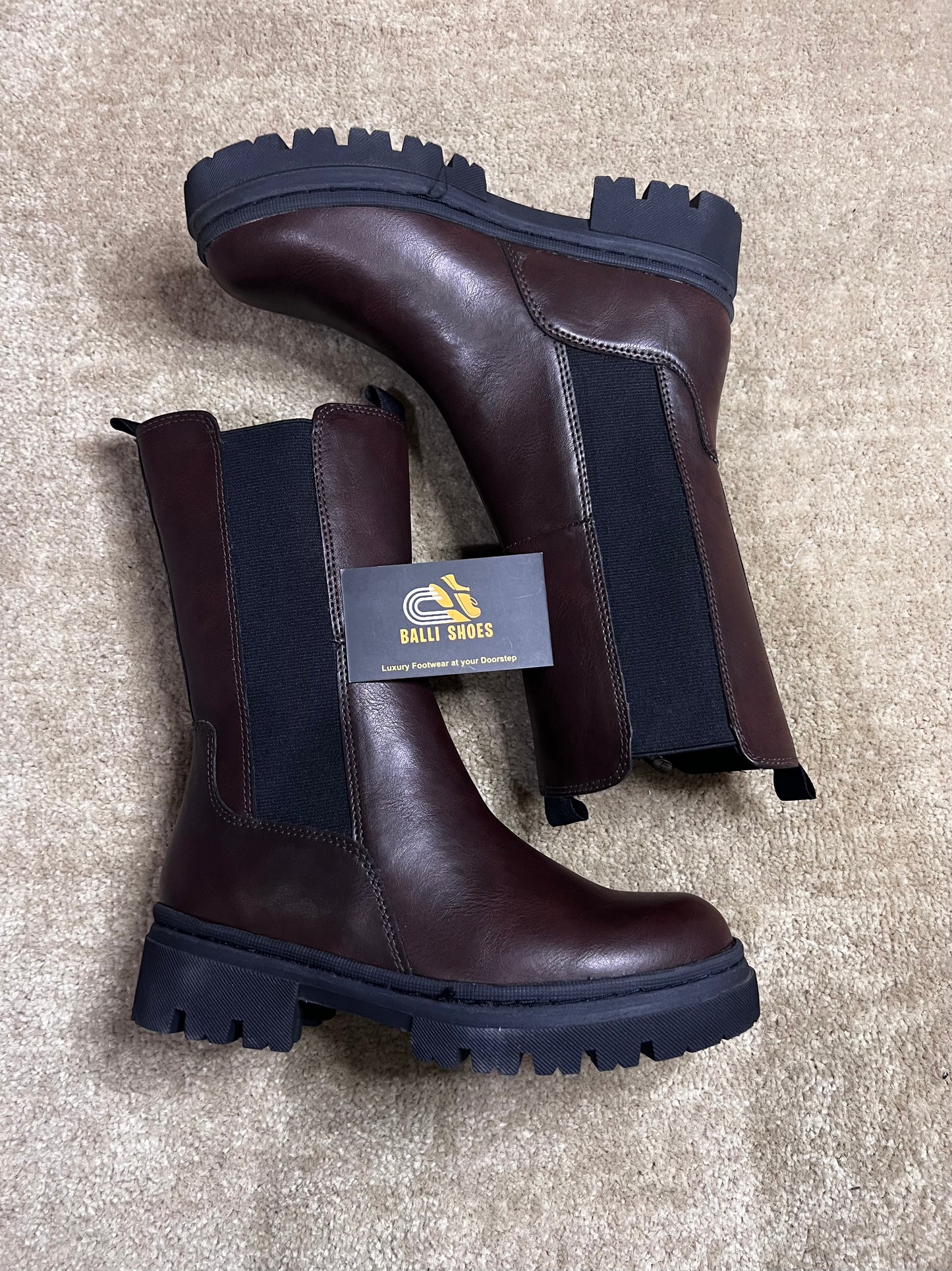 Leather booties (LLS-01)