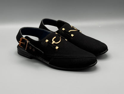 S-Suede chappal (BLACK)