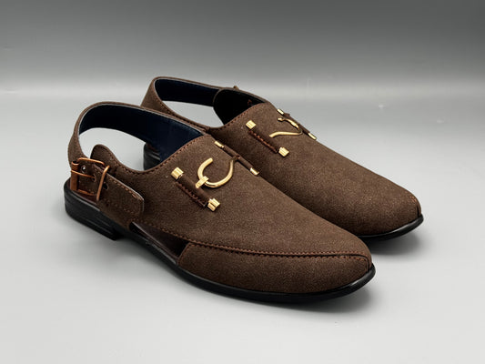 S-Suede chappal (dark brown)