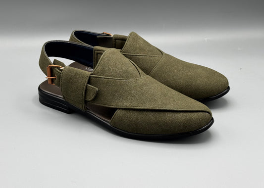 Balli Suede Chappal (Green)