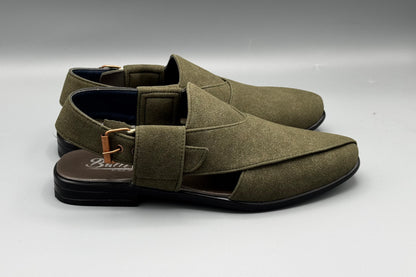 Balli Suede Chappal (Green)