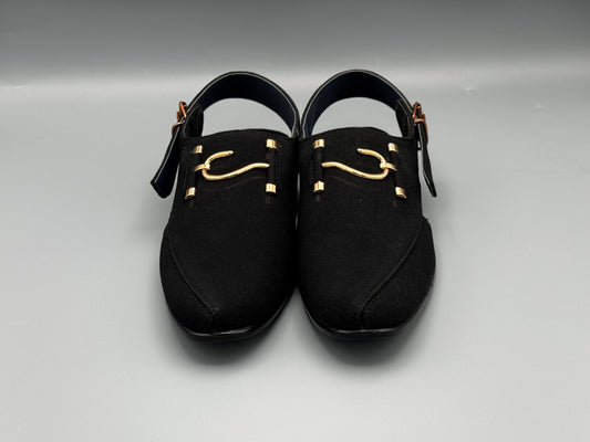 S-Suede chappal (BLACK)